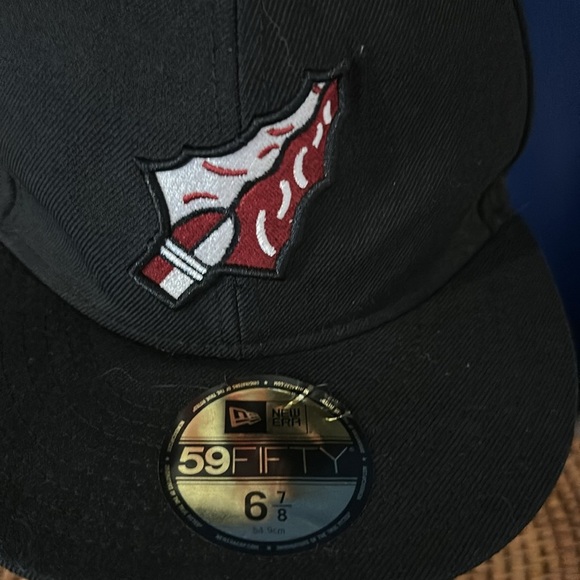 New Era 59Fifty FSU Embroidered Arrowhead Logo Back Custom Fit Hat Sz 6 7/8 - Picture 2 of 8